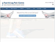 Tablet Screenshot of footandlegpain.com